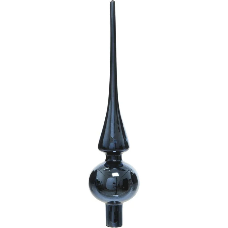 Kaemingk Christbaumspitze, Christbaumspitze Glas 26cm nachtblau glänzend