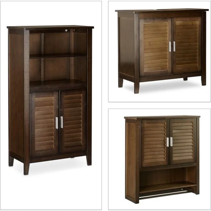 3 tlg. Badschrank Set Bambus – Bild 5