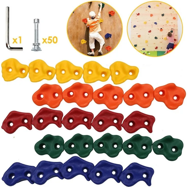 Clanmacy Klettergriff Klettergriffe für Spielturm Kletterwand Klettersteine Boulderwand (20-St)