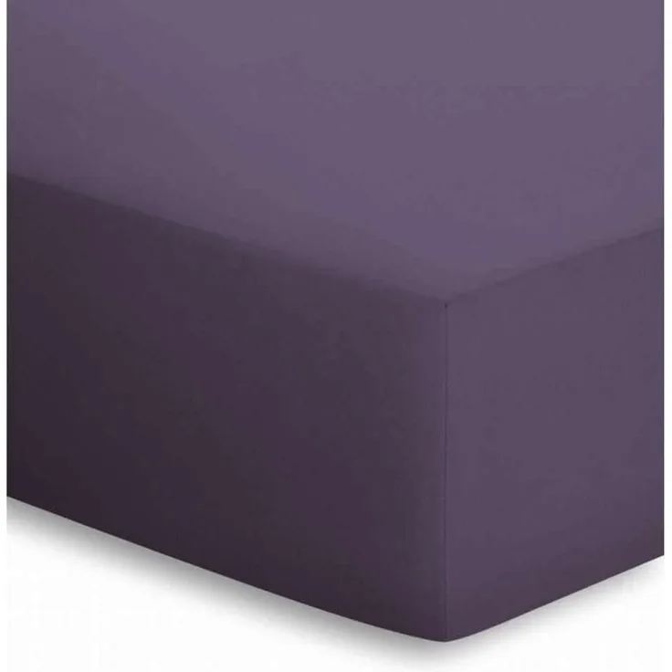 schlafgut Mako-Jersey Spannbetttuch Spannbettlaken 140x200 cm - 160x200 cm Pflaume