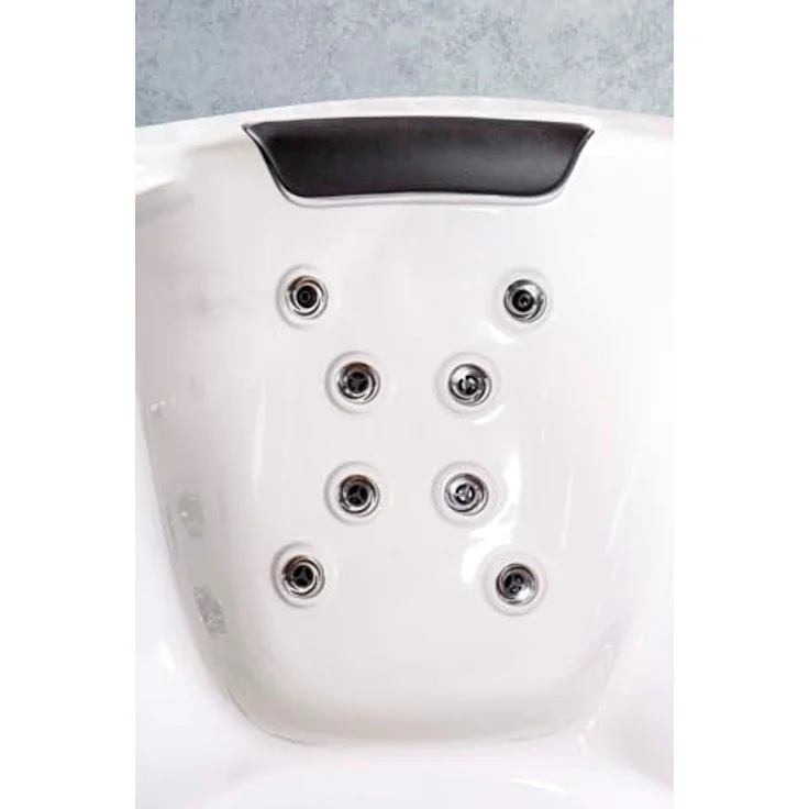 DEKO VERTRIEB BAYERN XXL Luxus SPA LED Whirlpool SET 200x200 für 6 Pers., Ozon, Thermoabdeckung, Plug & Play, Silber 2025 – Bild 5