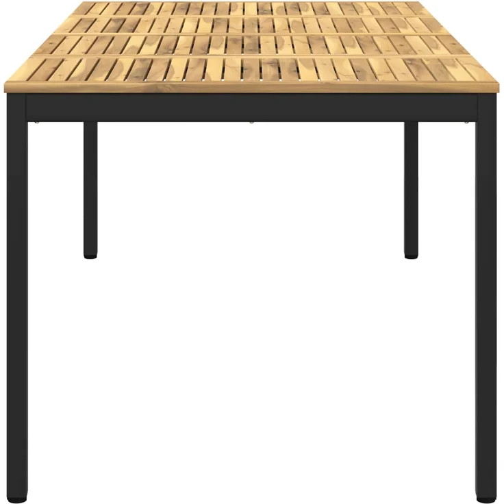 vidaXL Gartentisch NAARDEN Weiß und Schwarz 196 x 100,5 x 75 cm 3394426 – Bild 4