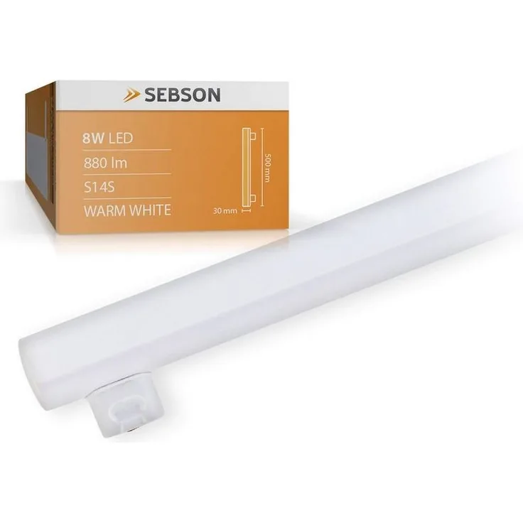 SEBSON LED-Leuchtmittel LED Lampe S14S 50cm, 8w 880lm, warmweiß, LED Linienlampe 150°, 1 St.