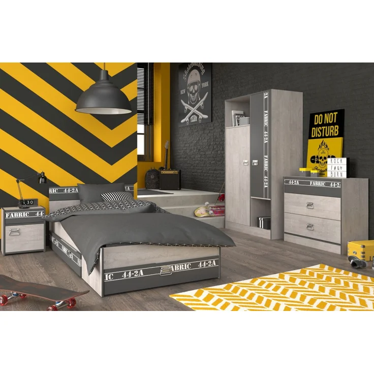 Parisot Kinderzimmer Fabric in Esche grau Jugendzimmer Set 4-tlg. – Bild 4