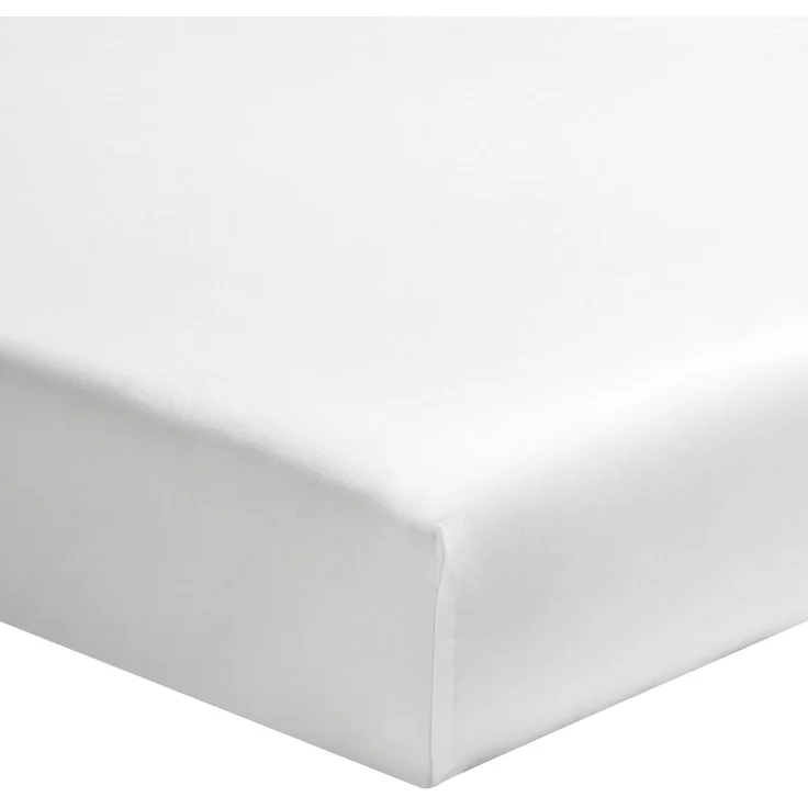 Essix Royal Line Spannbettlaken, Perkal-Baumwolle, weiß, 160 x 200 cm