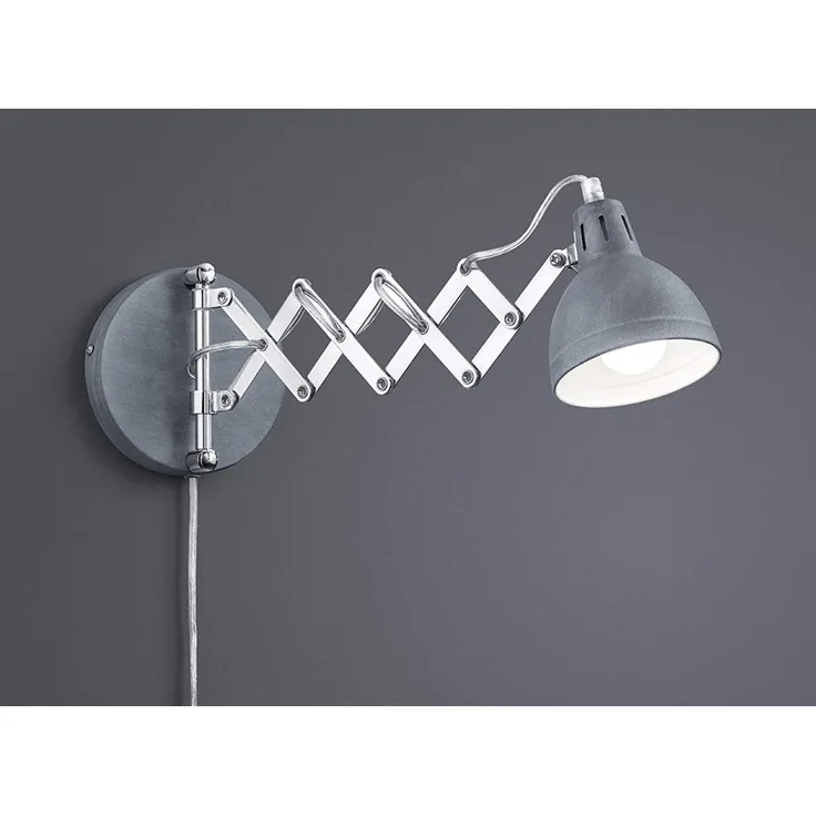 Wandleuchte, 1 x E14/28W, SCISSOR betonfarben betonfarben