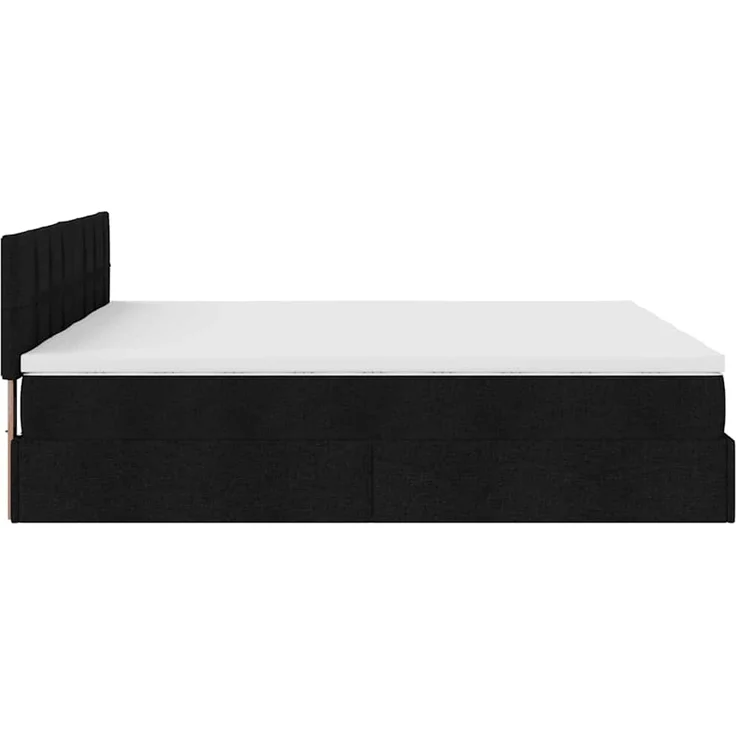 vidaXL Ottoman-Bett mit Matratzen Schwarz 180x200 cm Stoff 3311996 – Bild 9