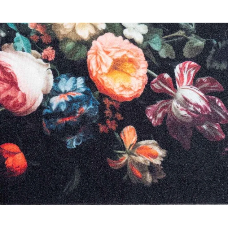 vidaXL Küchen Teppich Schwarz 150 x 45 cm Samt 42013426 – Bild 4