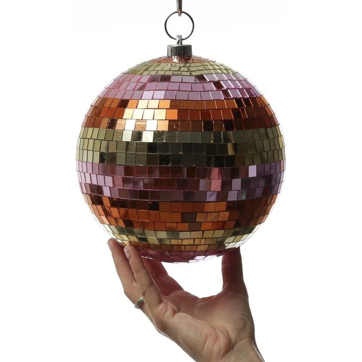 SATISFIRE Discolicht Spiegelkugel 20cm pastellfarben Discokugel Mirrorball Party Disko Deko – Bild 2