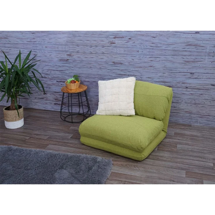 Schlafsessel HWC-E68, Schlafsofa Funktionssessel Klappsessel Relaxsessel, Stoff/Textil ~ grün – Bild 3