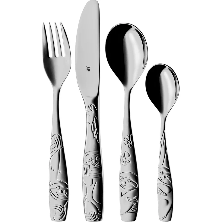 Kinderbesteck Set 4-teilig Faultier WMF Kinderbesteck, Spülmaschinengeeignet – Bild 1