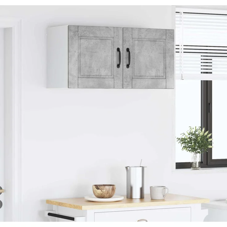 vidaXL Wandschrank PORTO 2 stk. Betongrau 40 x 31 x 40 cm 885232 – Bild 4