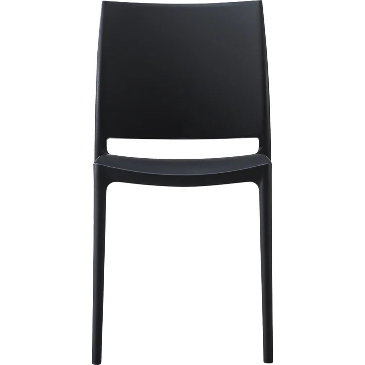 CLP Gartenstuhl Meton mit Lehne stapelbar wetterfest UV-beständig bis 150 kg,schwarz – Bild 4