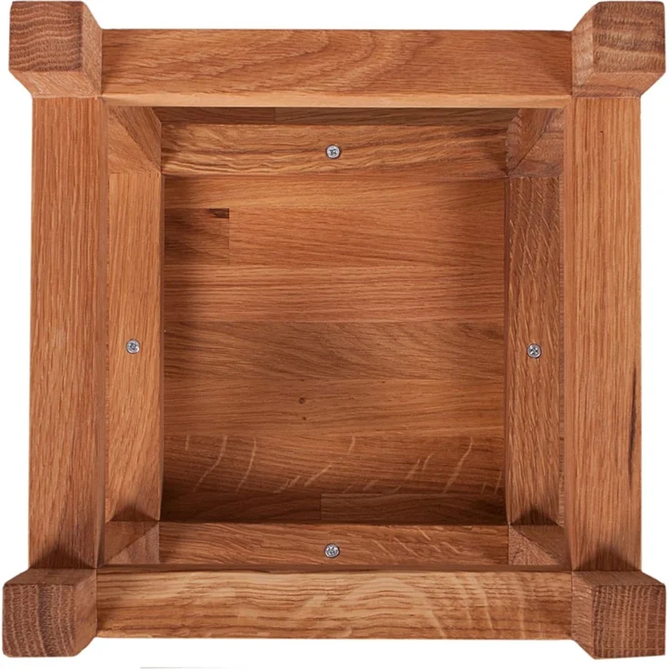 Blumenständer MAX Platte 4cm Eiche 30x30x40cm | Pflanzenständer Pflanzenregal Pflanzenhocker – Bild 4