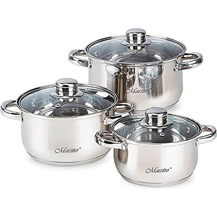 Maestro Maestro 6-teiliges Kochgeschirr-Set 2L 3L 4L MR20206M – Bild 1