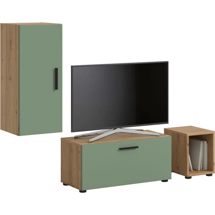 The One Wohnwand in Smoke Green Nachbildung