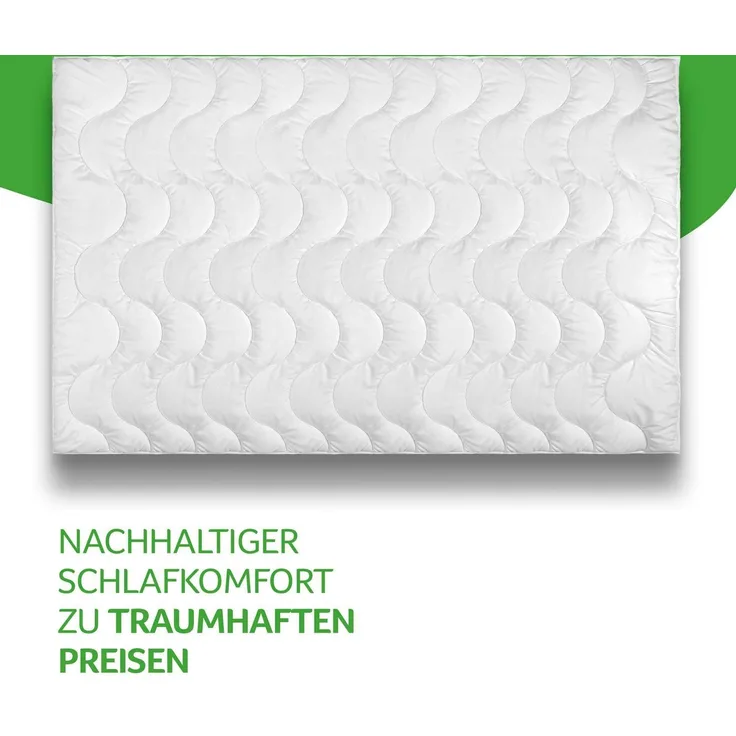 John Cotton Microfaserbettdecke Julia, Bettdecken für Sommer und Winter, Füllung: Polyester, Bezug: 100% Polyester, Bettdecke 135x200 cm, 155x220 cm, Made in Green, Decke