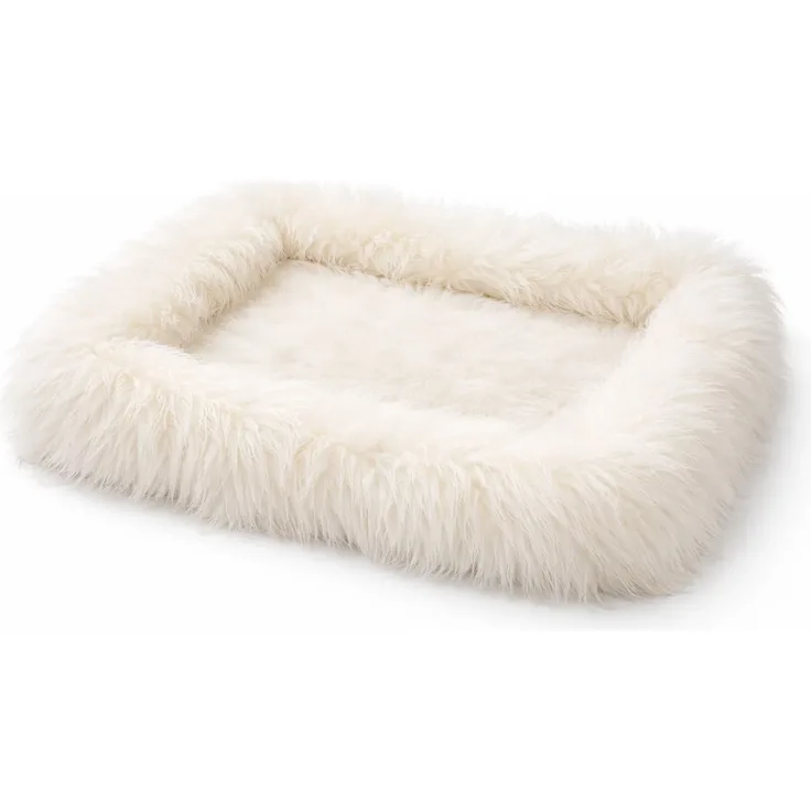 Provellus Tierbett aus Schaffell, Weiß, L (75x50 cm)