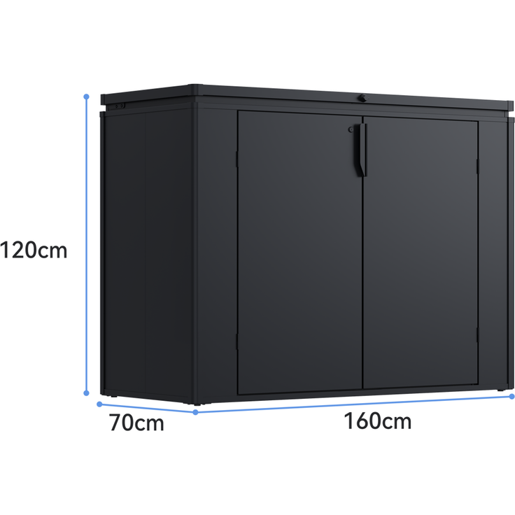 Weide Noble Gartenbox | MAX 1340 L | Aufbewahrungsbox aus Stahl | Anthrazit – Bild 3