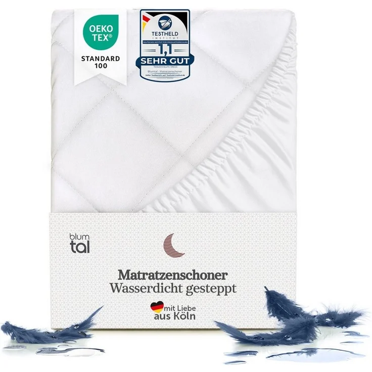Matratzenschoner Luxus Gesteppter Matratzenschoner – Oeko-TEX Zertifiziert Blumtal, Anti-Allergie Matratzenschoner, Matratzenschoner Wasserdicht – Bild 5