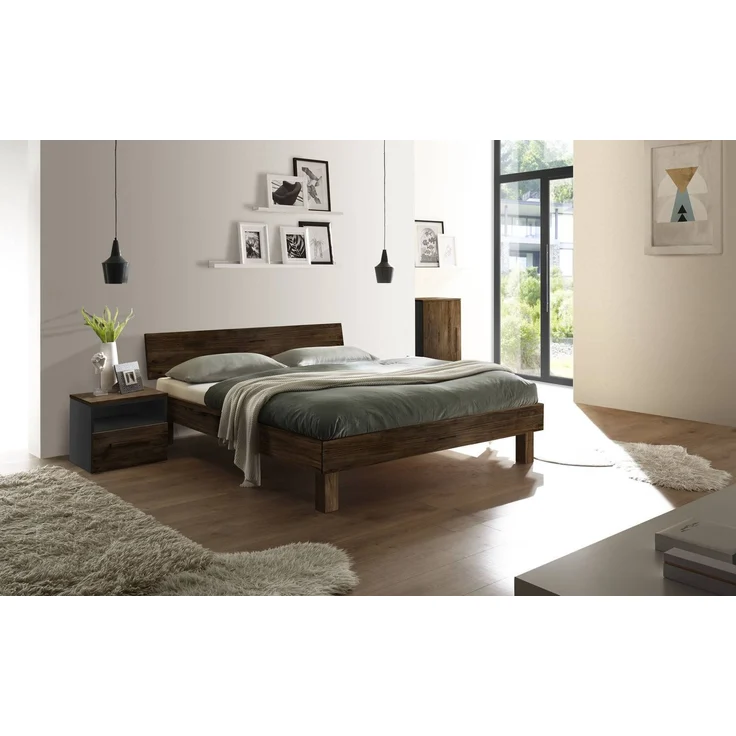 Hasena Massivholzbett Forti Trento Nussbaum geölt 180x210 cm, Komforthöhe 25 cm – Trento – Bild 2