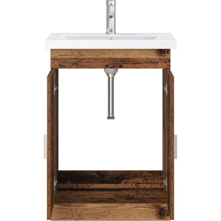 vidaXL Badezimmermöbel-Set Altholz 61 x 40 x 84,5 cm Holzwerkstoff 3404356 – Bild 3