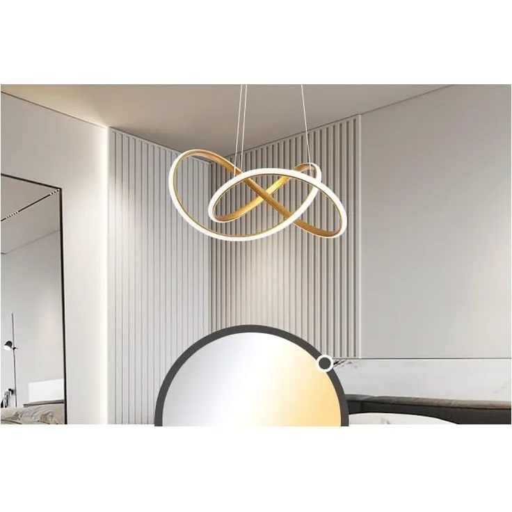 Euroton LED Pendelleuchte LED Pendelleuchte 9642 Deckenleuchte Fernbedienung inklusiv, LED fest integriert, mit Fernbedienung kaltweiß,neutralweiß bis warmweiß, 7000 k-3000 k stufenlos einstellbar, Mit Fernbedienung steuerbar