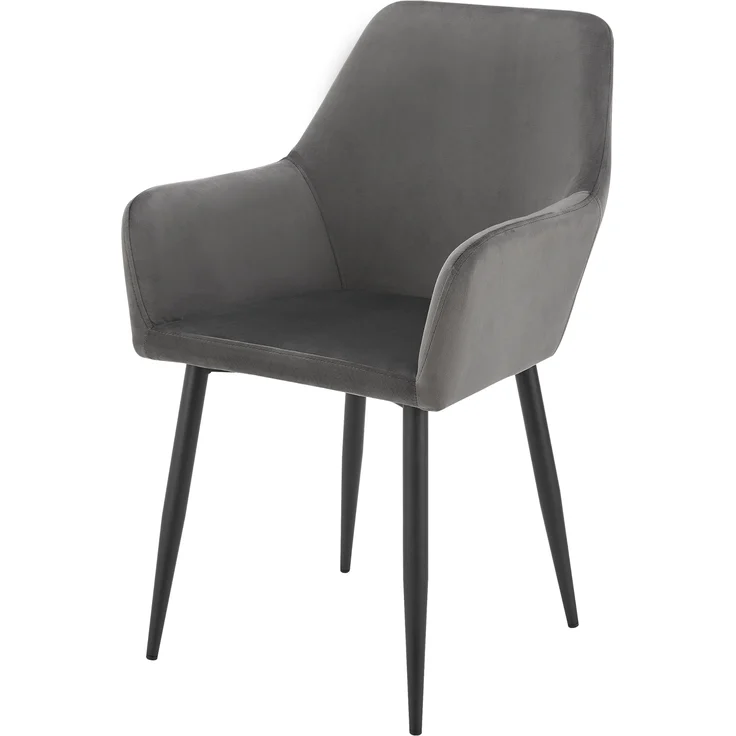 Esszimmerstuhl Hollola 6er Set Dunkelgrau [en. casa] – Bild 3