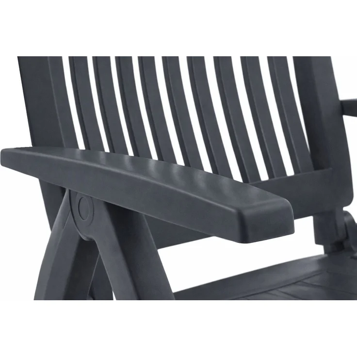 Kettler Roma Klappsessel - verstellbarer Gartensessel aus Kunststoff - anthrazit – Bild 6