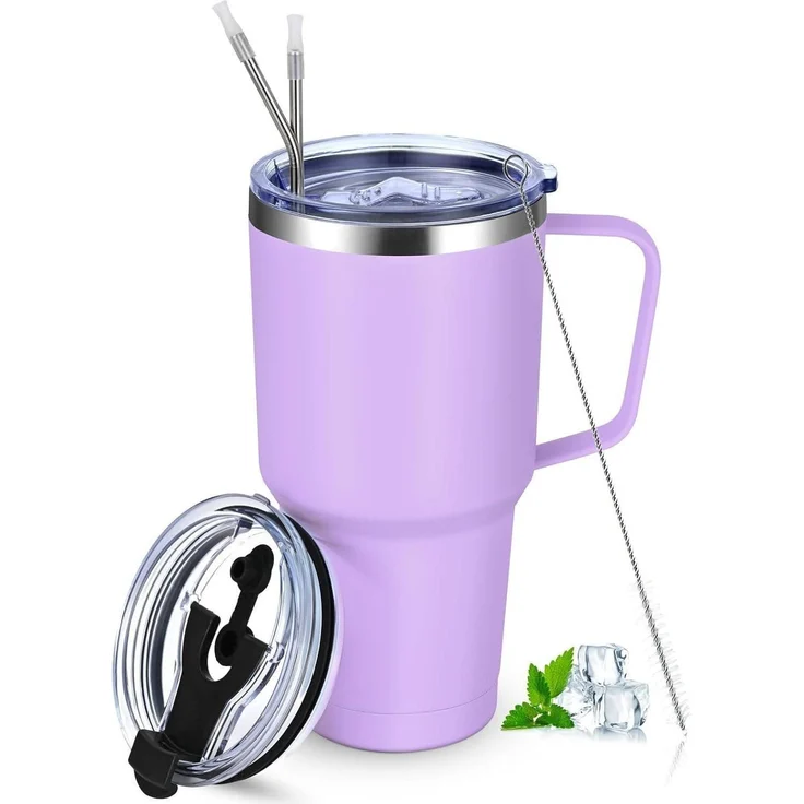 Livole 30oz 900ml Doppelwandiger Thermobecher mit Henkel und – Bild 8