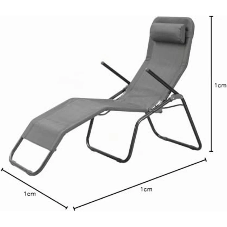 Primaster Sonnenliege Sola Comfort anthrazit Gartenliege Strandliege Liege – Bild 2