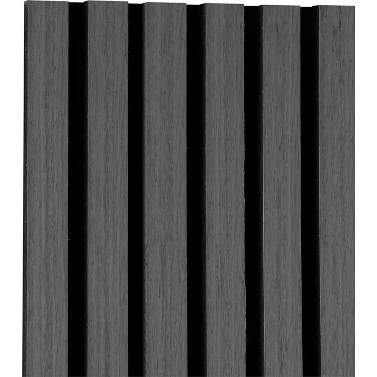 XORA 'GRACE' Garderobenleiste Akustik-Paneel-Optik schmal, MDF anthrazit, 25 x 160 cm, 3 Haken