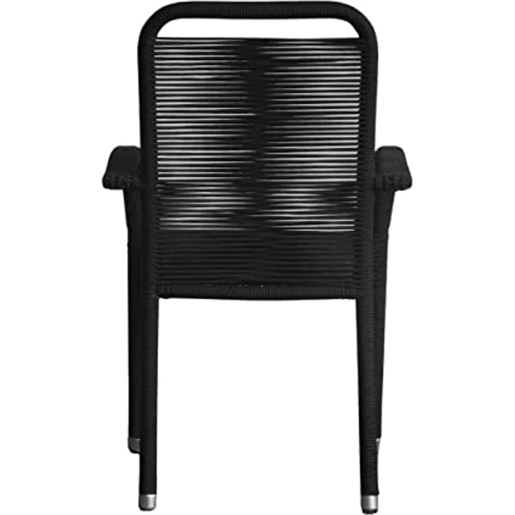 Wholesa Gartenstuhl Ramano, Stapelstuhl, Klappstuhl, Schwarz, 94 x 56 x 64 cm – Bild 6