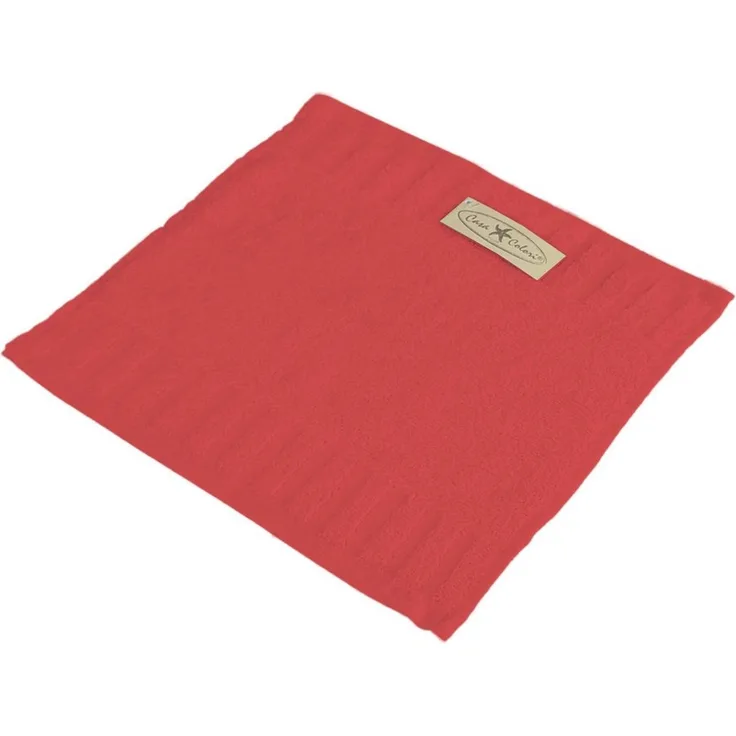 Seiftuch Uni Baumwolle 30 x 30 cm hellrot