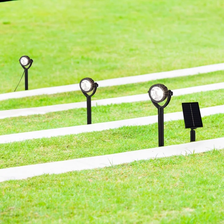 Wegeleuchte Solar Gartenstrahler Außen Erdspieß Solarleuchte Garten LED 5312522 – Bild 3
