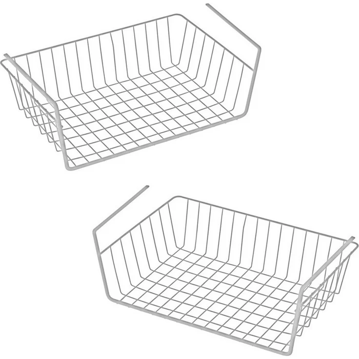 Spetebo Regalkorb Unterregal Hängekorb (Set, 1 St, 2er Set), zum Anbringen an Schrankfächern – Bild 5