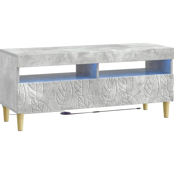 vidaXL 3-teiliges LED TV Regal DELFT Betongrau Holzwerkstoff 3416760 – Bild 5