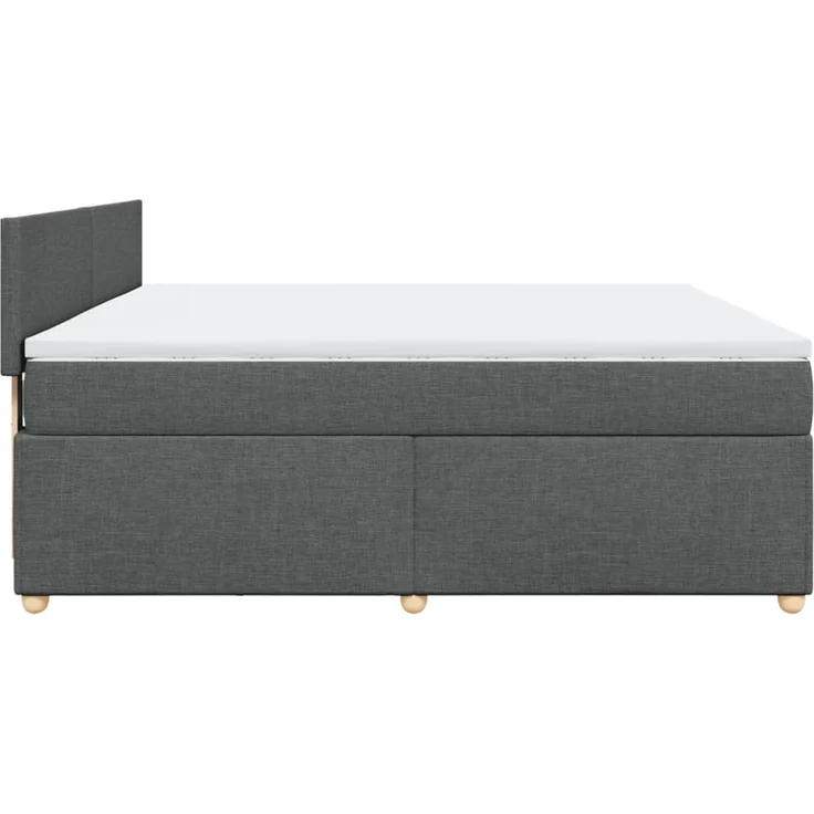 vidaXL Boxspringbett mit Matratze Dunkelgrau 180x200 cm Stoff 3289053 – Bild 7