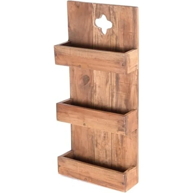 DESIGN DELIGHTS Wandregal WANDREGAL "DAYA", Massivholz, 65 cm, Holzregal mit Ablage