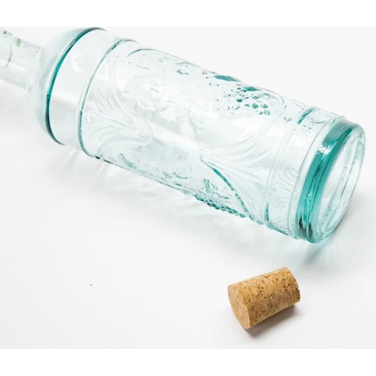 Ecogreen Flasche 500ml mit Kork Verschluss Decor Wein – Bild 4