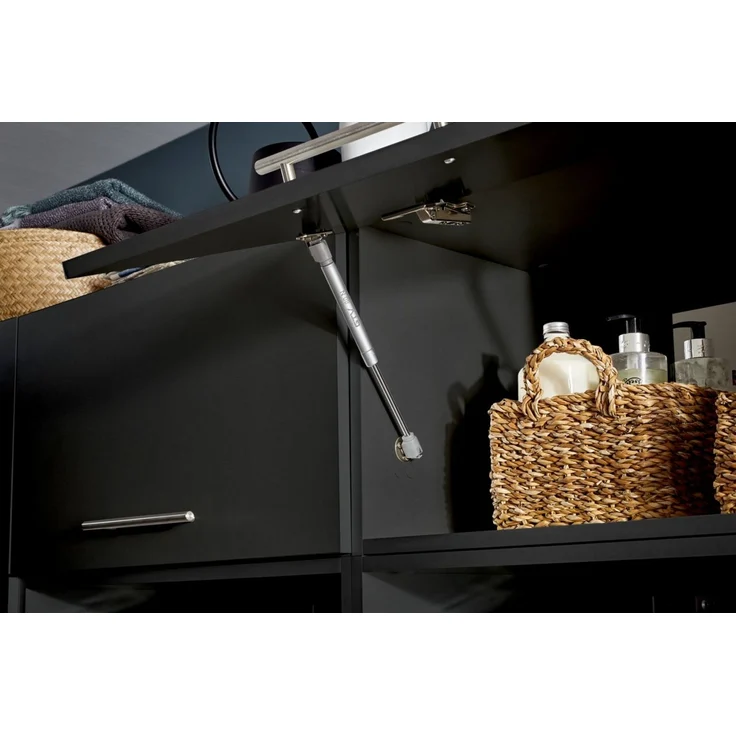 Laundreezy Aufsatzschrank, Holzwerkstoff anthrazit, 38 x 67,5 x 67,5 cm – Bild 1