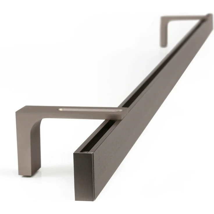 Deco-Raum® Gardinenschiene Innenlauf Loft | Länge: 110cm | Befestigung: Deckenträger | Material: Aluminium | Farbe: Edelstahl optik – Bild 5