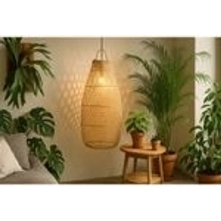 Rattan Pendelleuchte – Bild 10