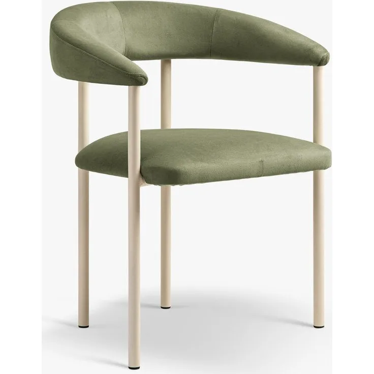 Micadoni Stuhl Lea Samt Magic Velvet Grün Creme