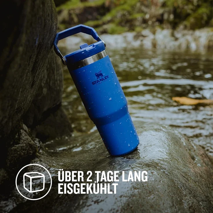 Stanley Flip Straw Tumbler 1.0 Trinkflasche Mit Strohhalm 0.89L - Thermosflasche Hält 12+ Stunden Kalt - Spülmaschinenfest - Sportflasche - Wasserflasche BPA Frei - Iris – Bild 4