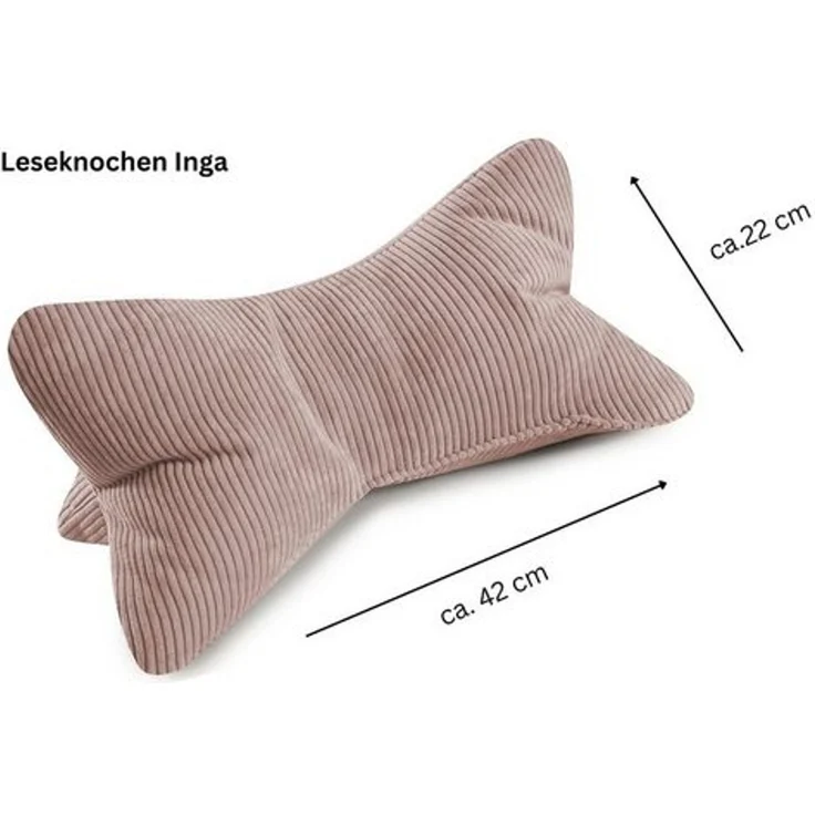 MAGMA Leseknochen INGA - ca. 42 x 22 cm Cord Look rose – Bild 4
