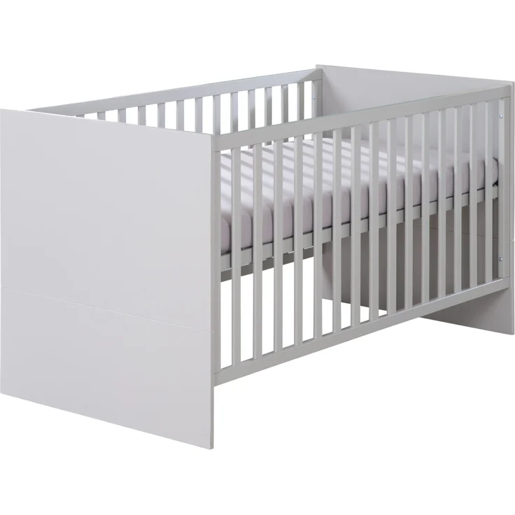 roba Kombi-Kinderbett 'Lea' 70 x 140 cm - 3-fach höhenverstellbar - 3 Schlupfsprossen - Lichtgrau – Bild 3