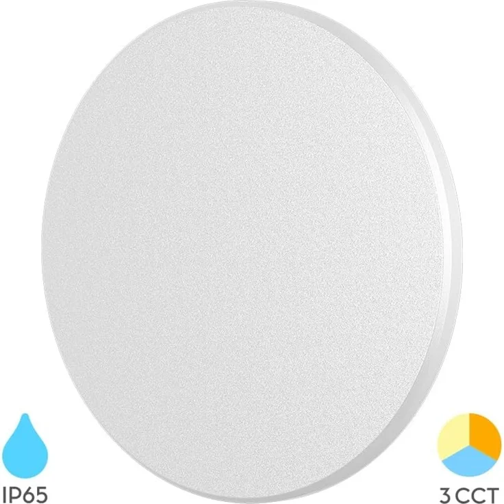 LED 12W Wandleuchte Designer Wandlicht Rund Weiß indirekte Beleuchtung IP65 3000-6500K – Bild 9