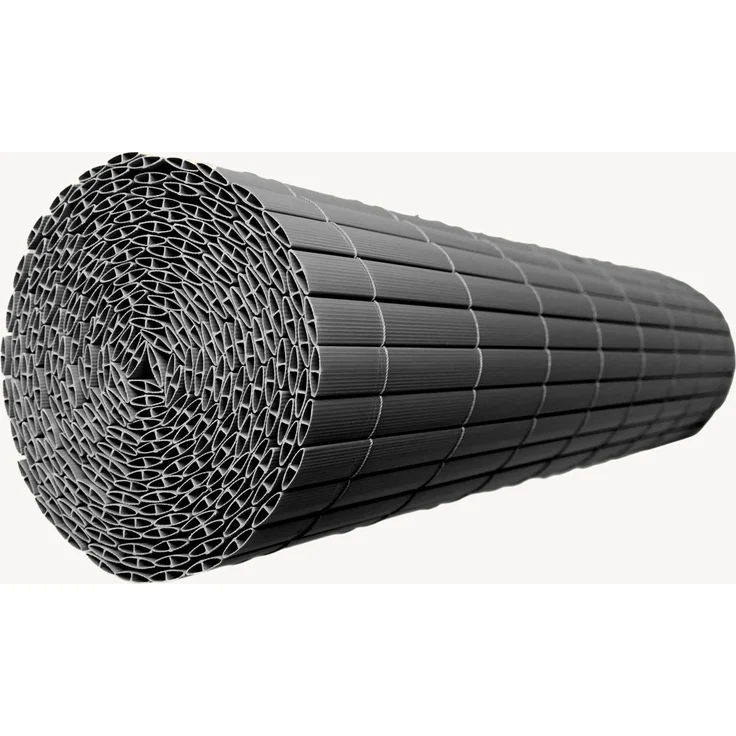 PVC Sichtschutzmatte Cefalu 120x400 cm 19mm Anthrazit [casa. pro] – Bild 6