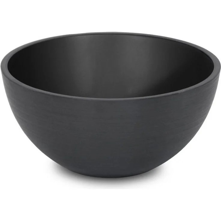 Spetebo Pflanzschale Pflanzschale aus EcoStone rund schwarz - Ø 35 cm (Stück, 1 St, Blumentopf), Blumenkübel aus recyceltem Material – Bild 4